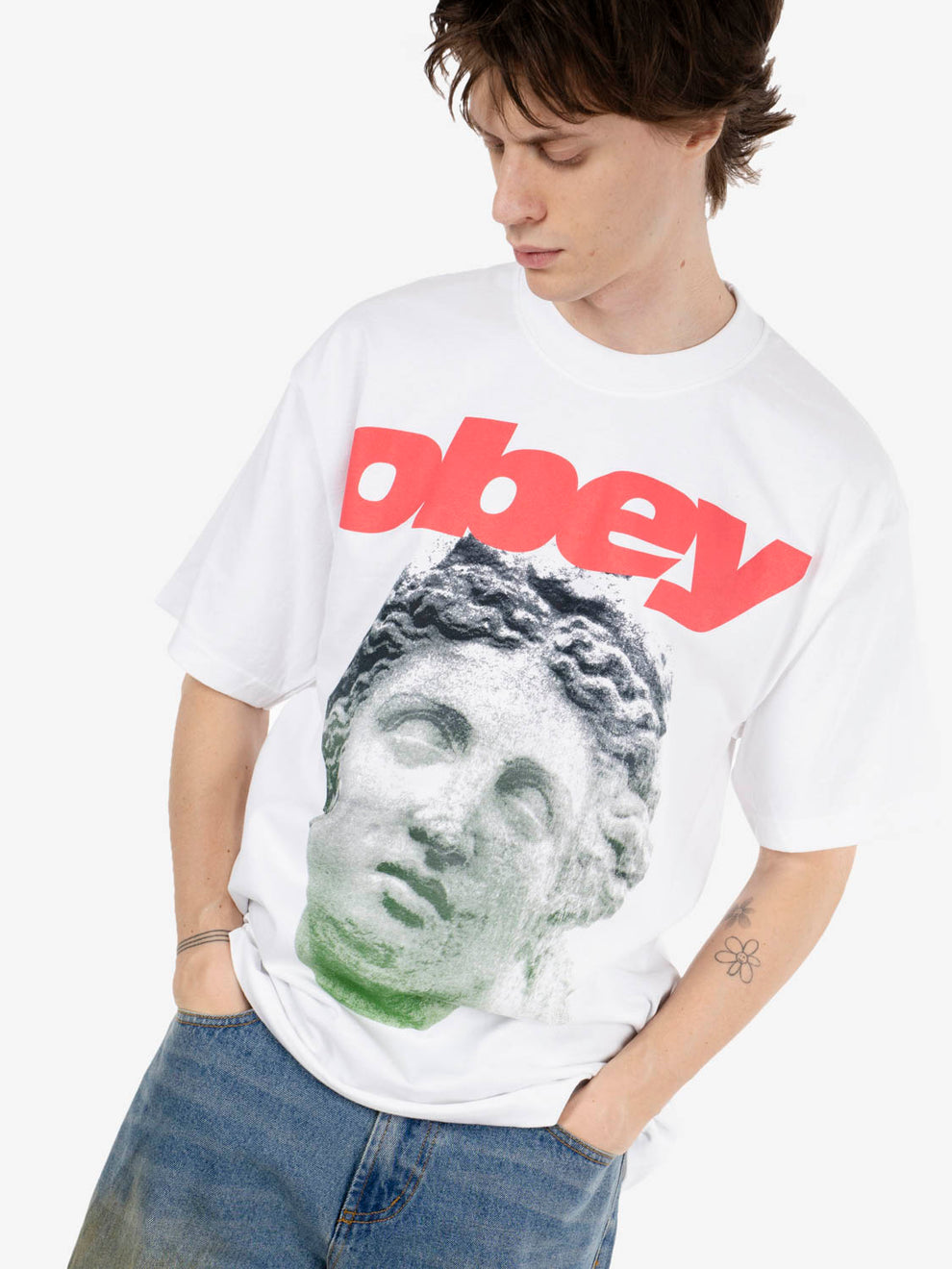 Obey Etruscan white tee