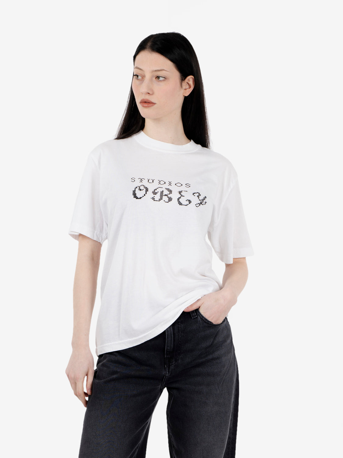 Floating flower tee white