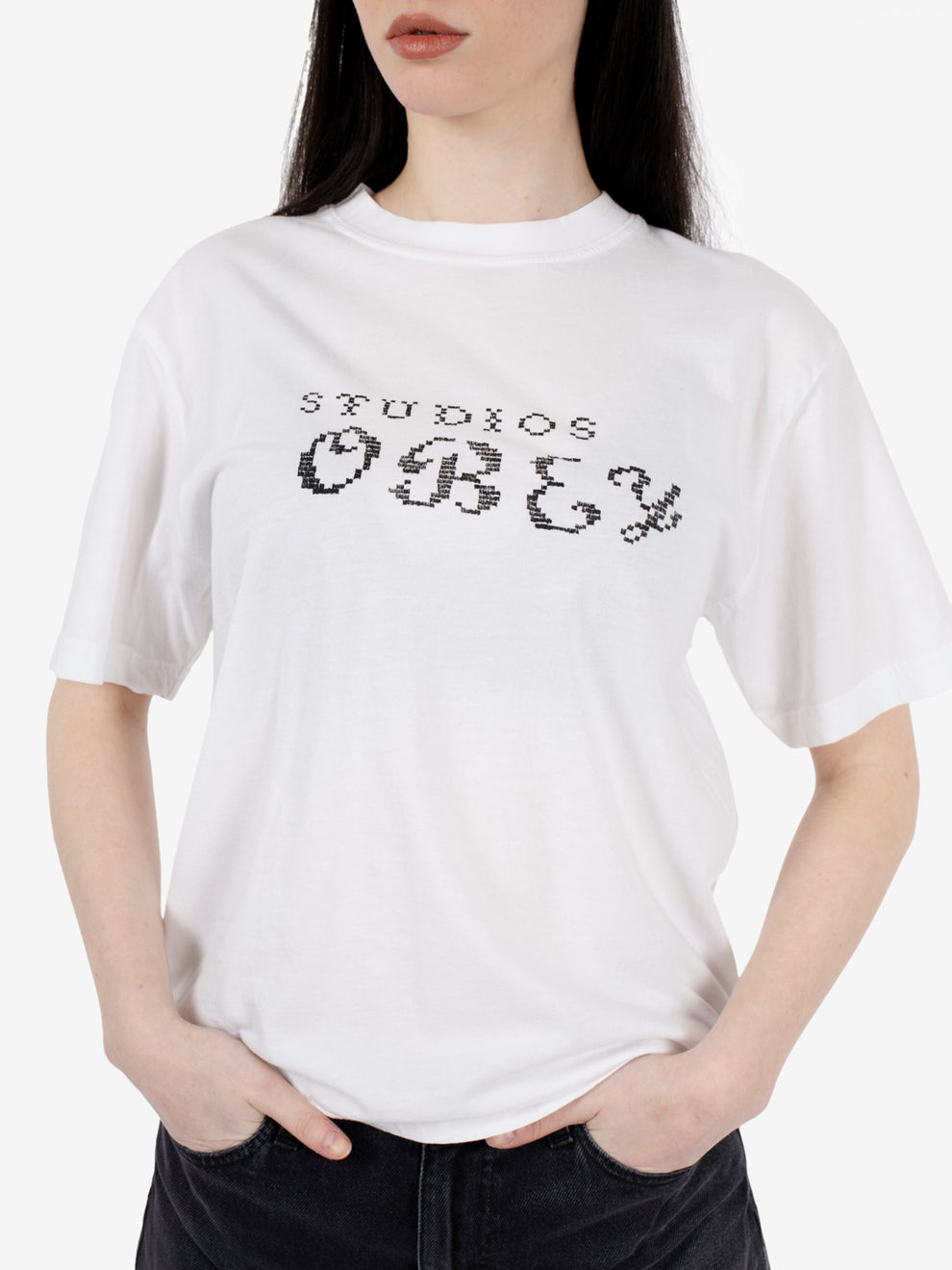 Floating flower tee white