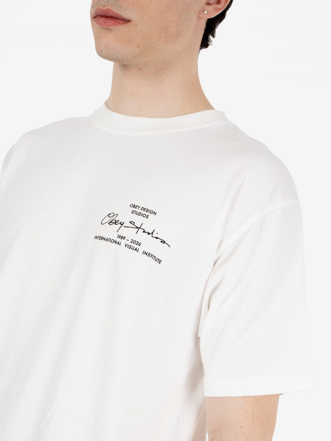 Obey Institute tee pigment vintage white