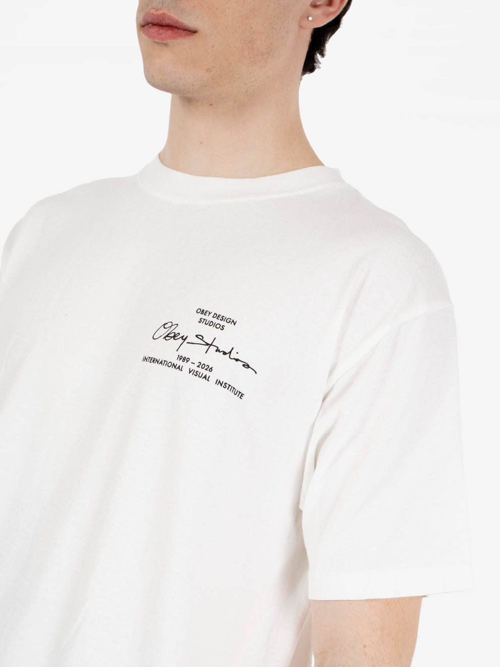 Obey Institute tee pigment vintage white