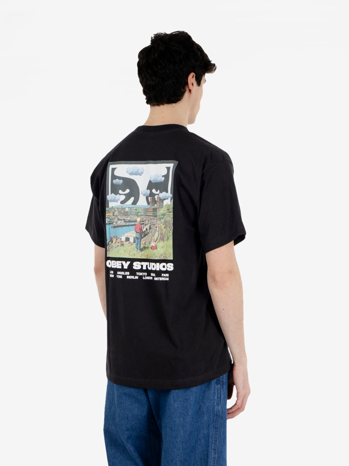 Obey Sky Face tee black