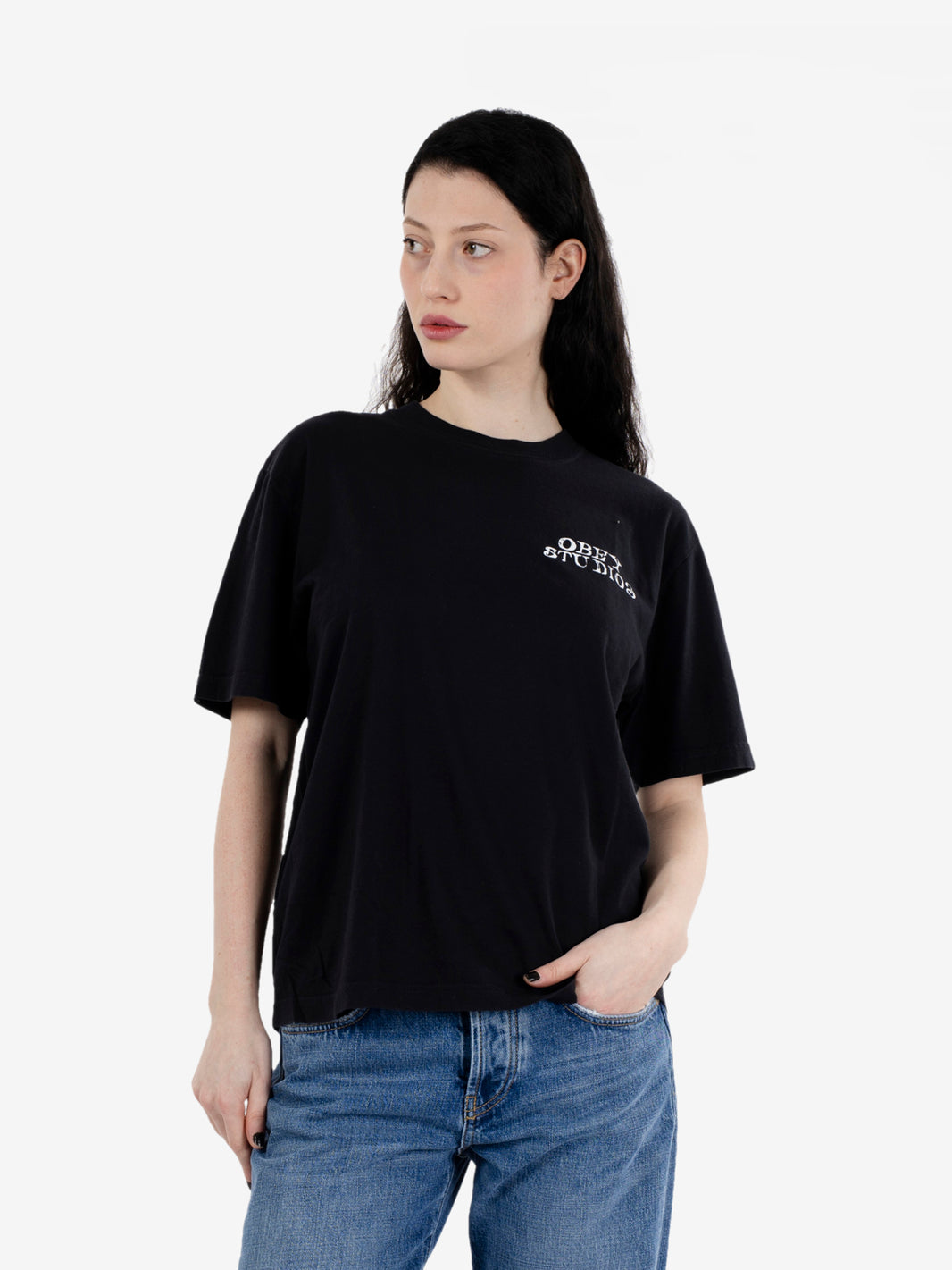 Obey Studio Stamp tee digital black