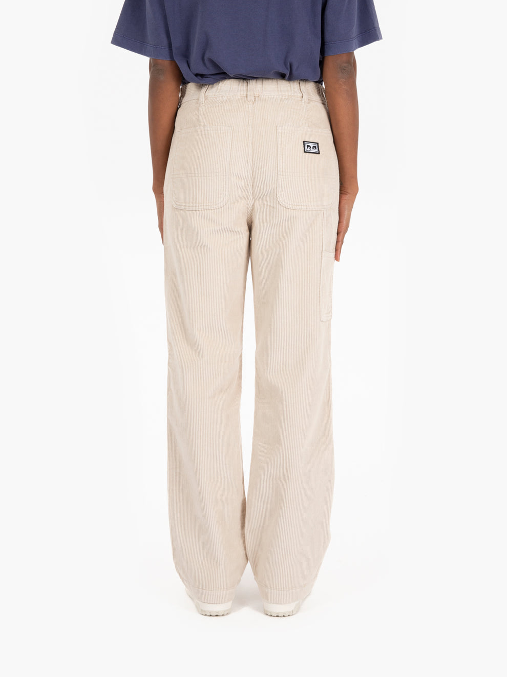Pantaloni carpenter Brighton corduroy silver grey
