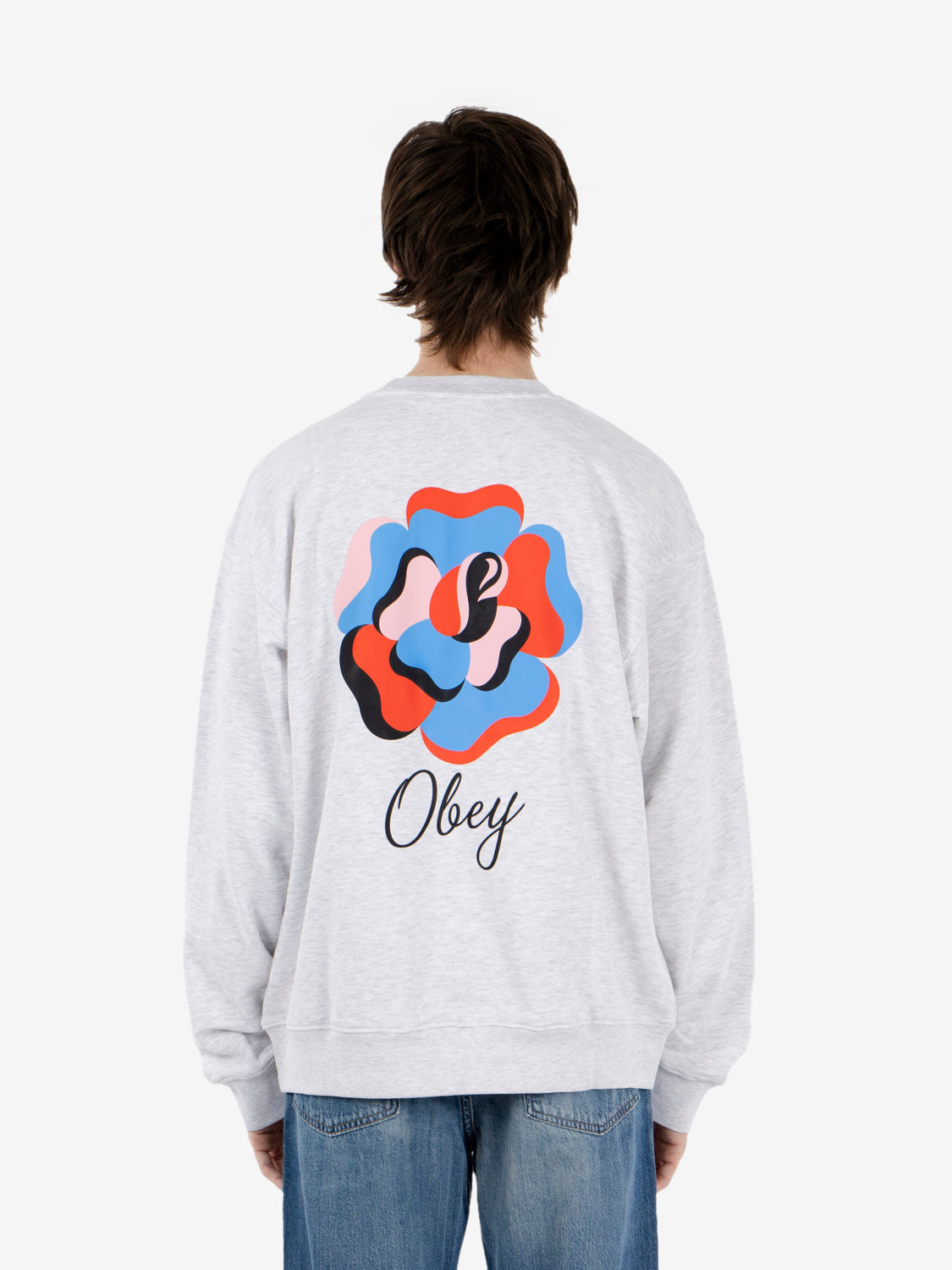OBEY PAPER ROSE FLEECE HEATHER GRAY 22MC0001686_HEA