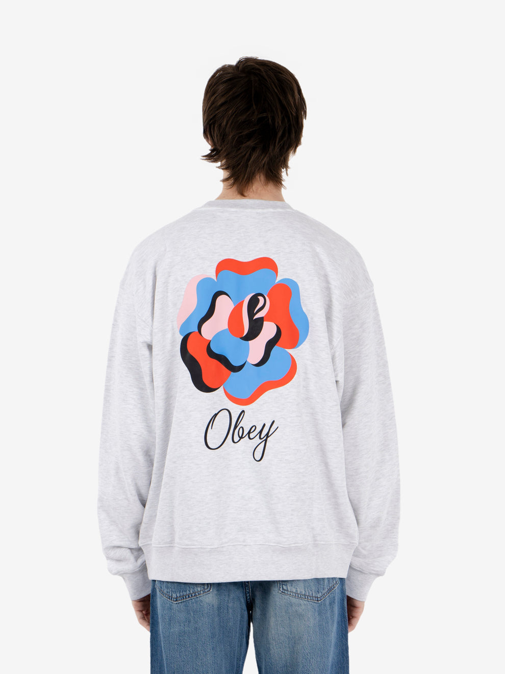 OBEY PAPER ROSE FLEECE HEATHER GRAY 22MC0001686_HEA