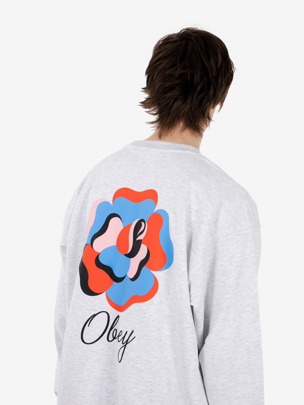 OBEY PAPER ROSE FLEECE HEATHER GRAY 22MC0001686_HEA