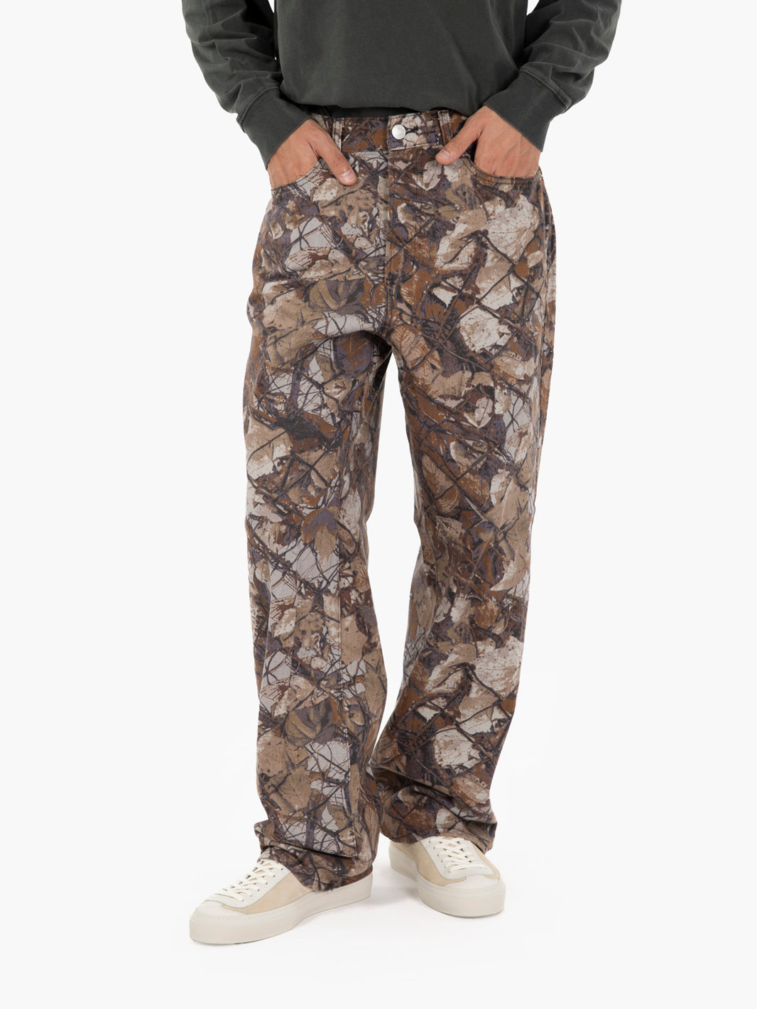 Premium classic baggy denim fence camo