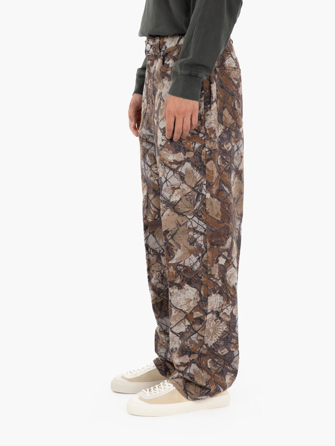 Premium classic baggy denim fence camo