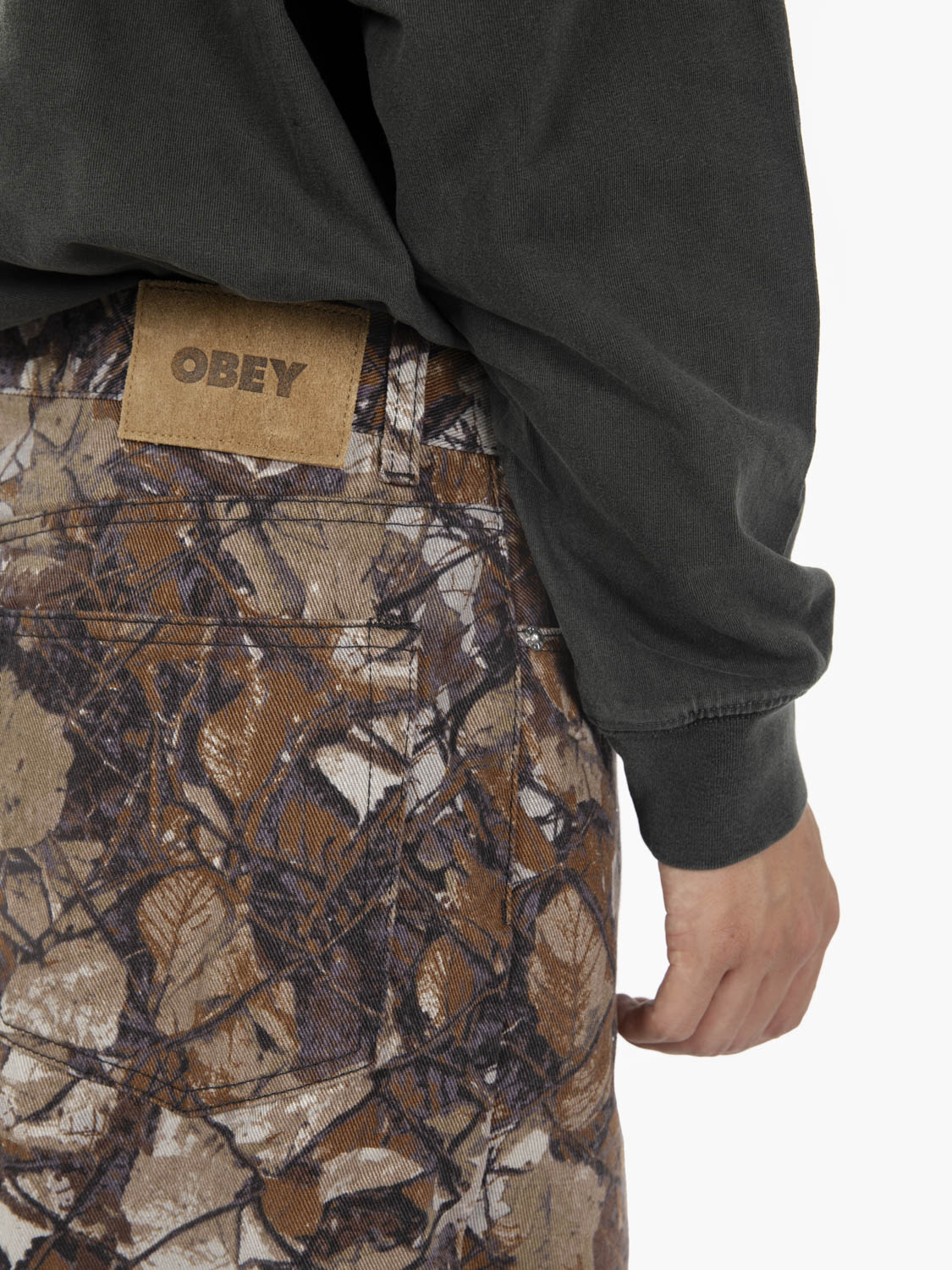Premium classic baggy denim fence camo