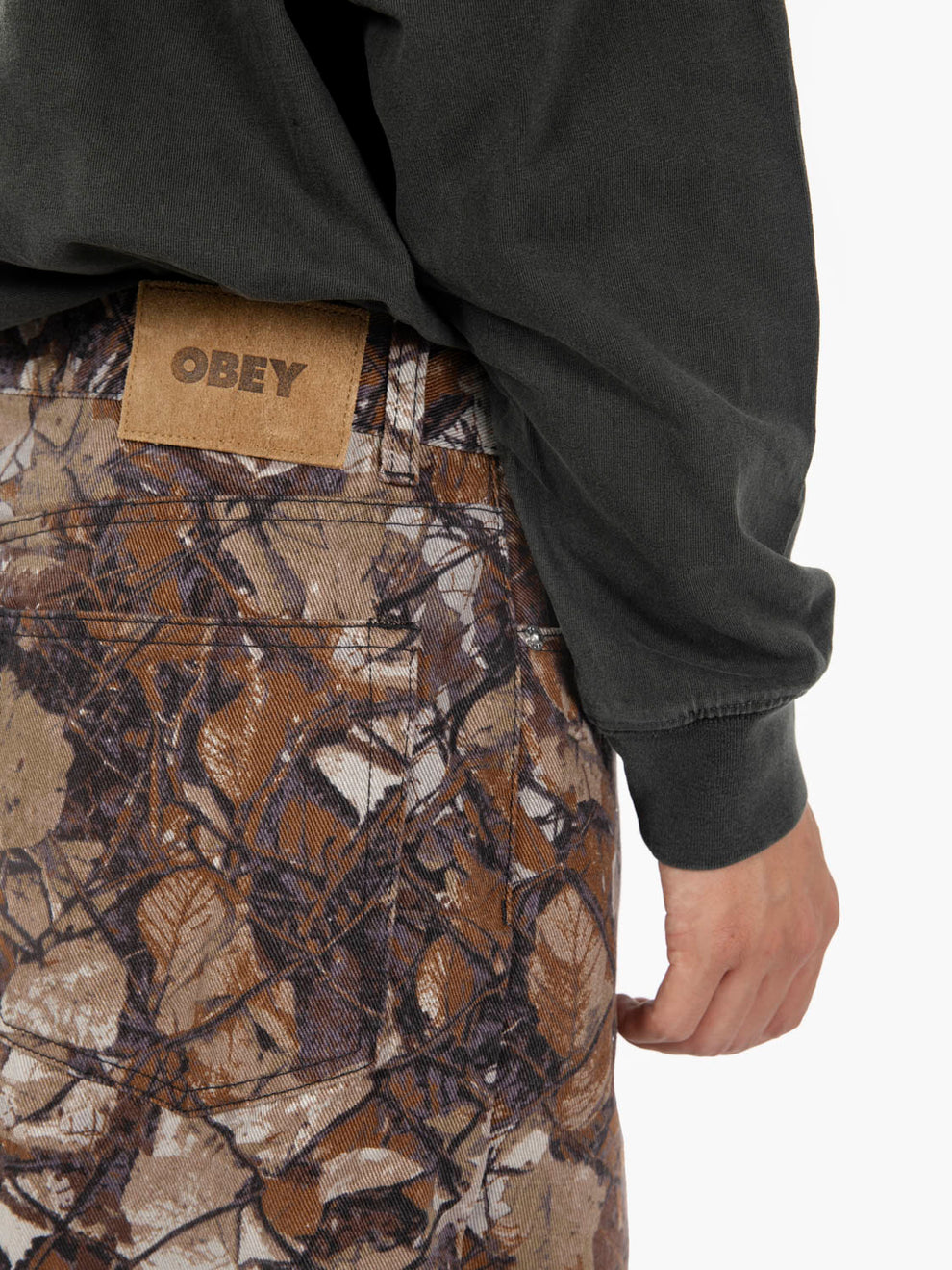 Premium classic baggy denim fence camo