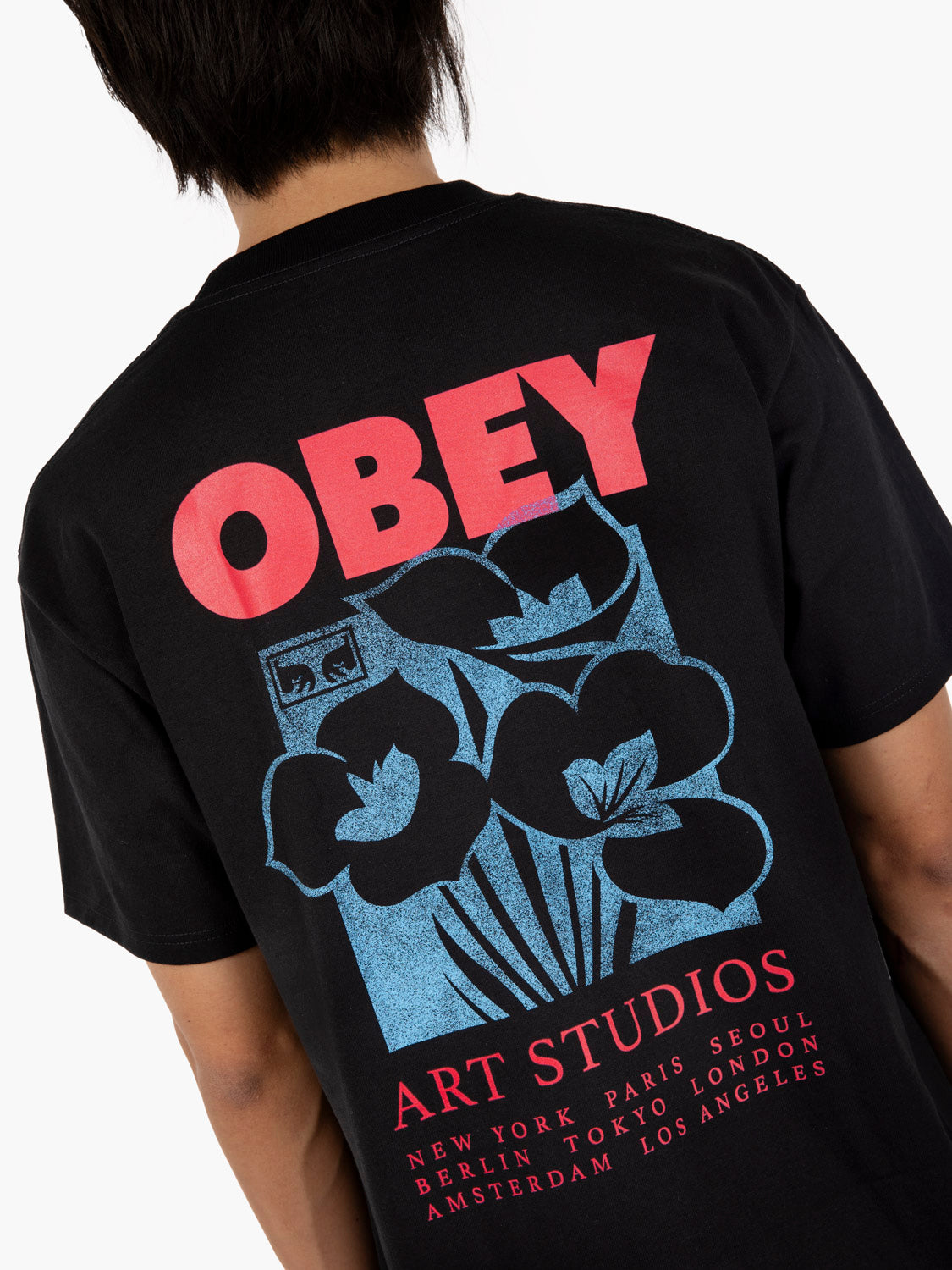 S/S Art Studio Flowers tee black