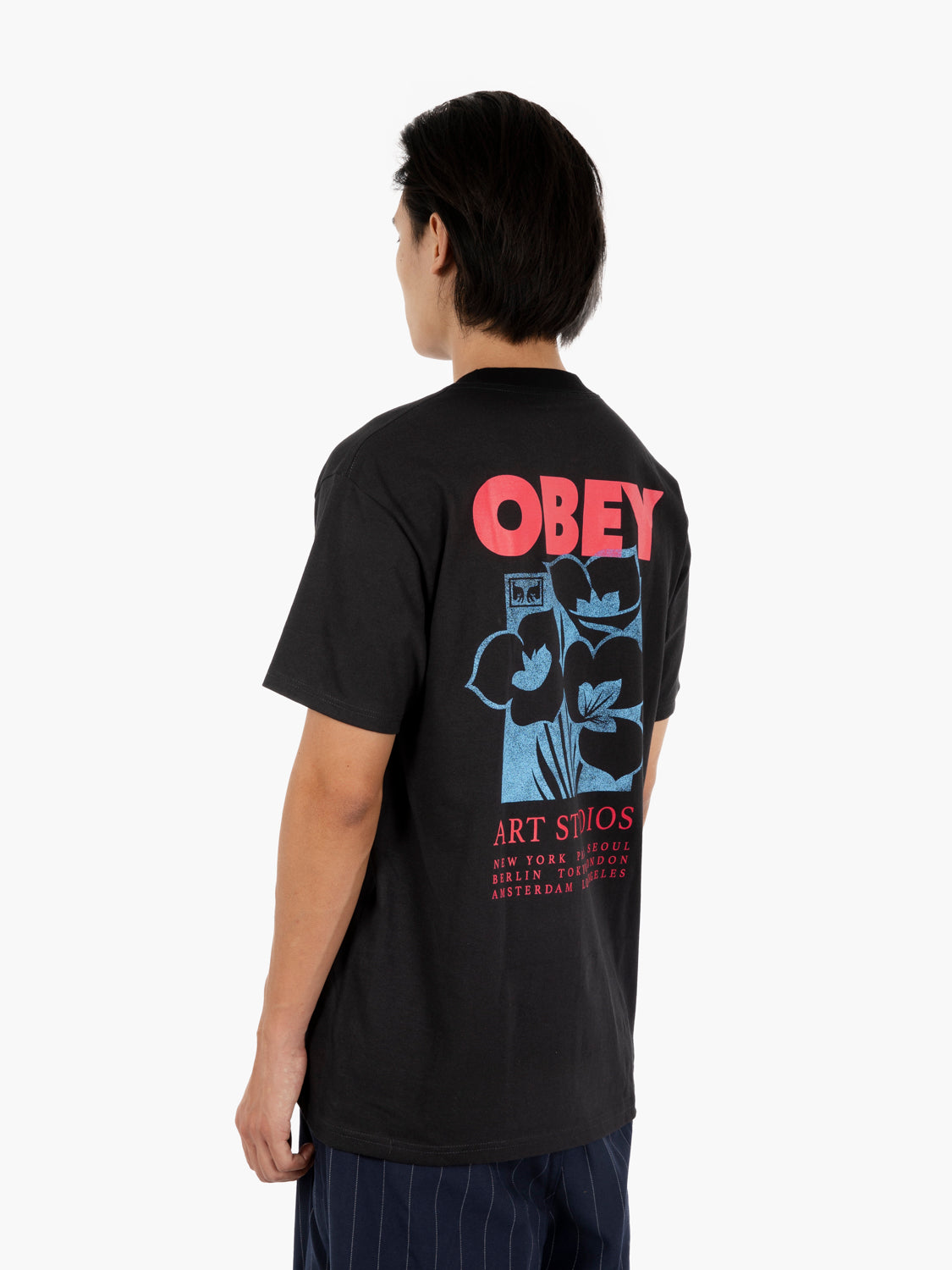 S/S Art Studio Flowers tee black