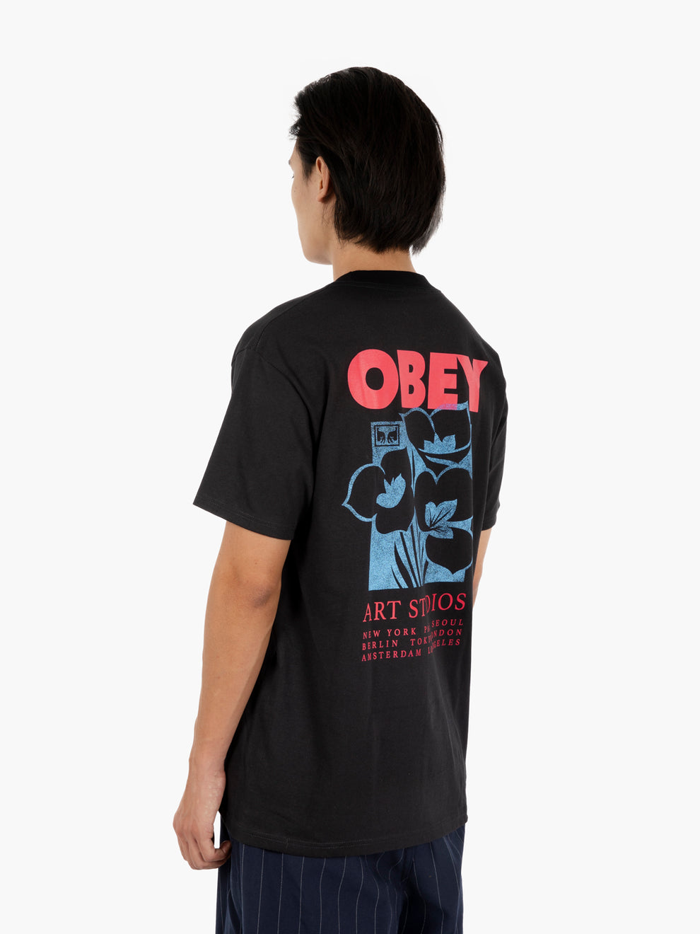 S/S Art Studio Flowers tee black