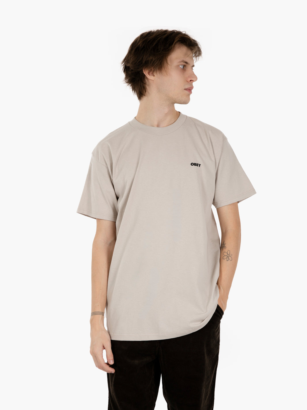 S/S OBEY EYES OPEN MINDS OPEN TEE SILVER GRAY 22MC0001622_SIG