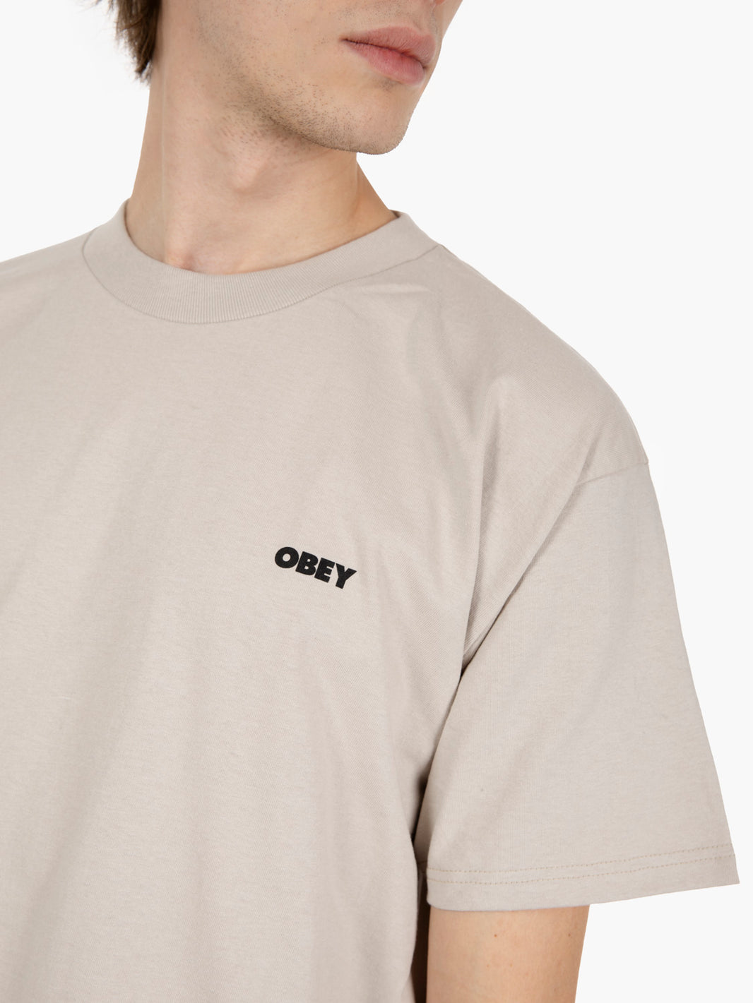 S/S OBEY EYES OPEN MINDS OPEN TEE SILVER GRAY 22MC0001622_SIG