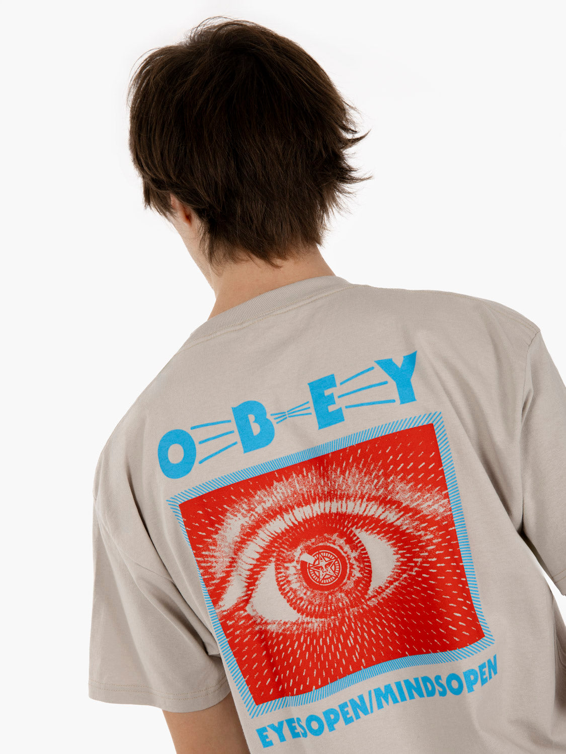 S/S OBEY EYES OPEN MINDS OPEN TEE SILVER GRAY 22MC0001622_SIG