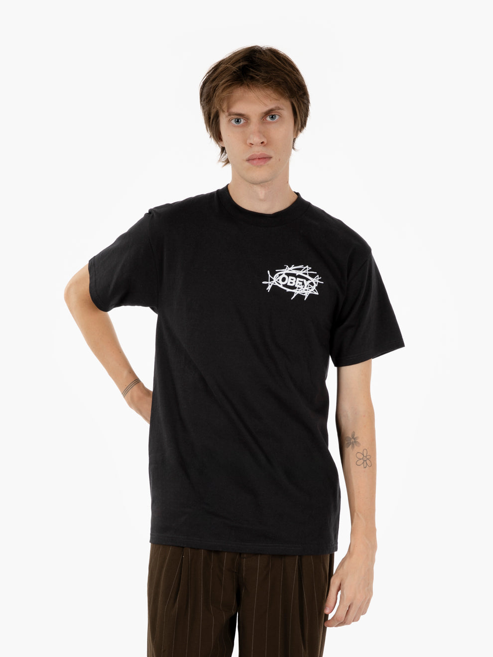 S/S Scribble stars tee black