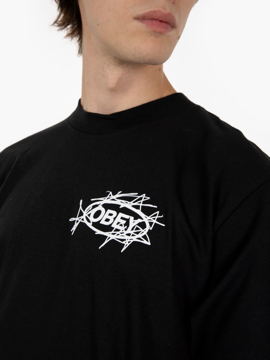 S/S Scribble stars tee black