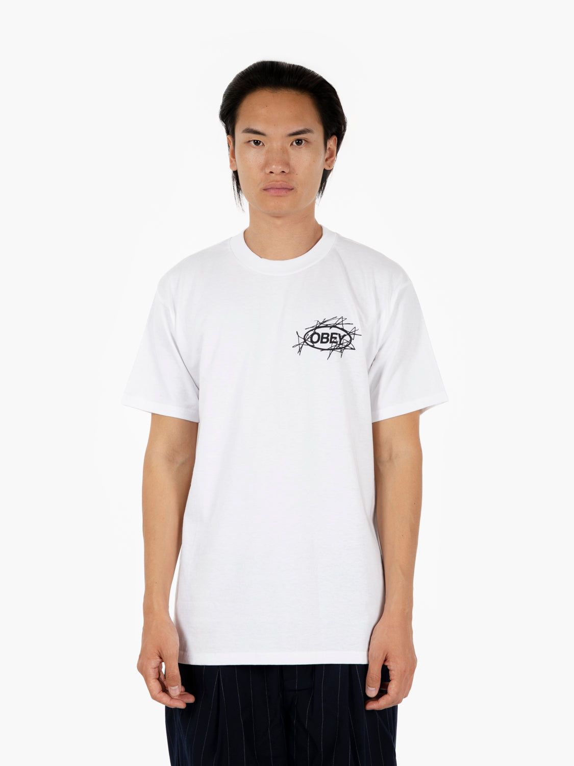 S/S Scribble stars tee white