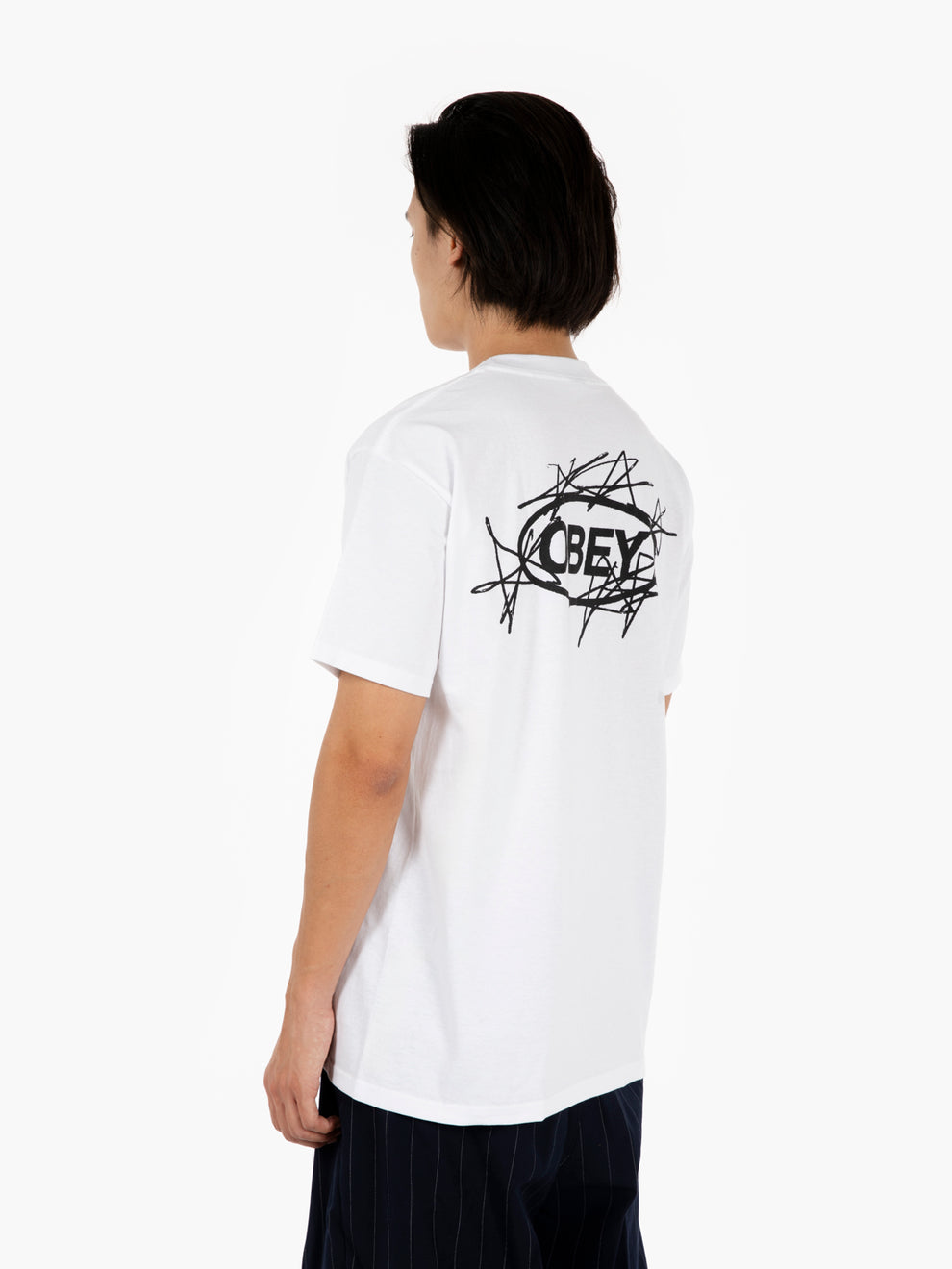 S/S Scribble stars tee white