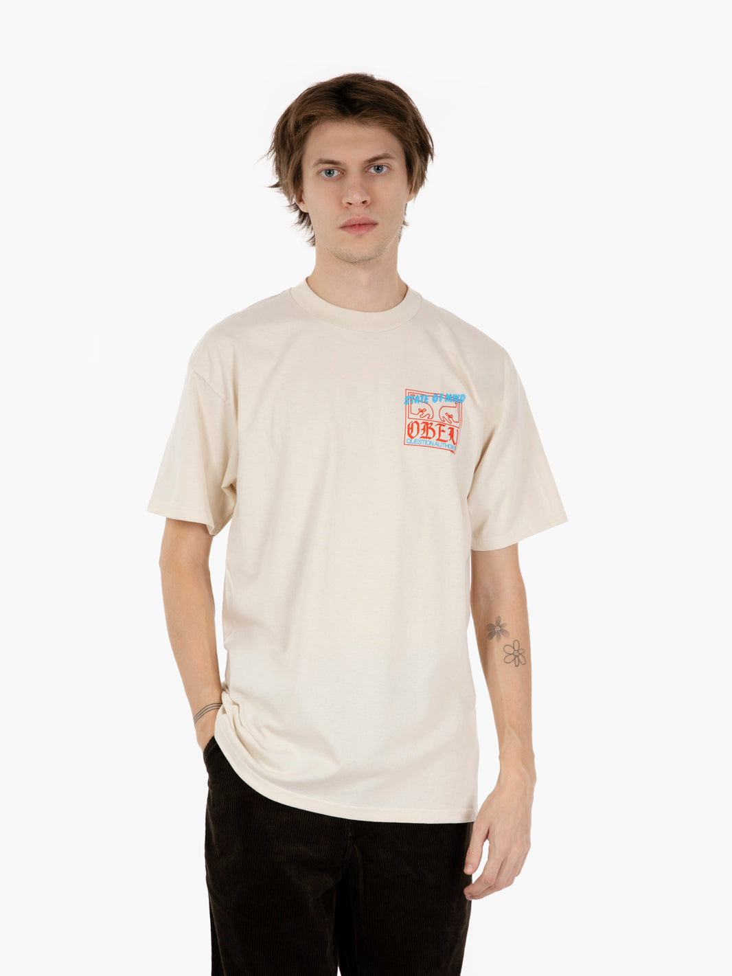 S/S State Of Mind tee cream