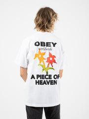 OBEY - T-shirt A Piece Of Heaven Heavy Weight classic box tee white