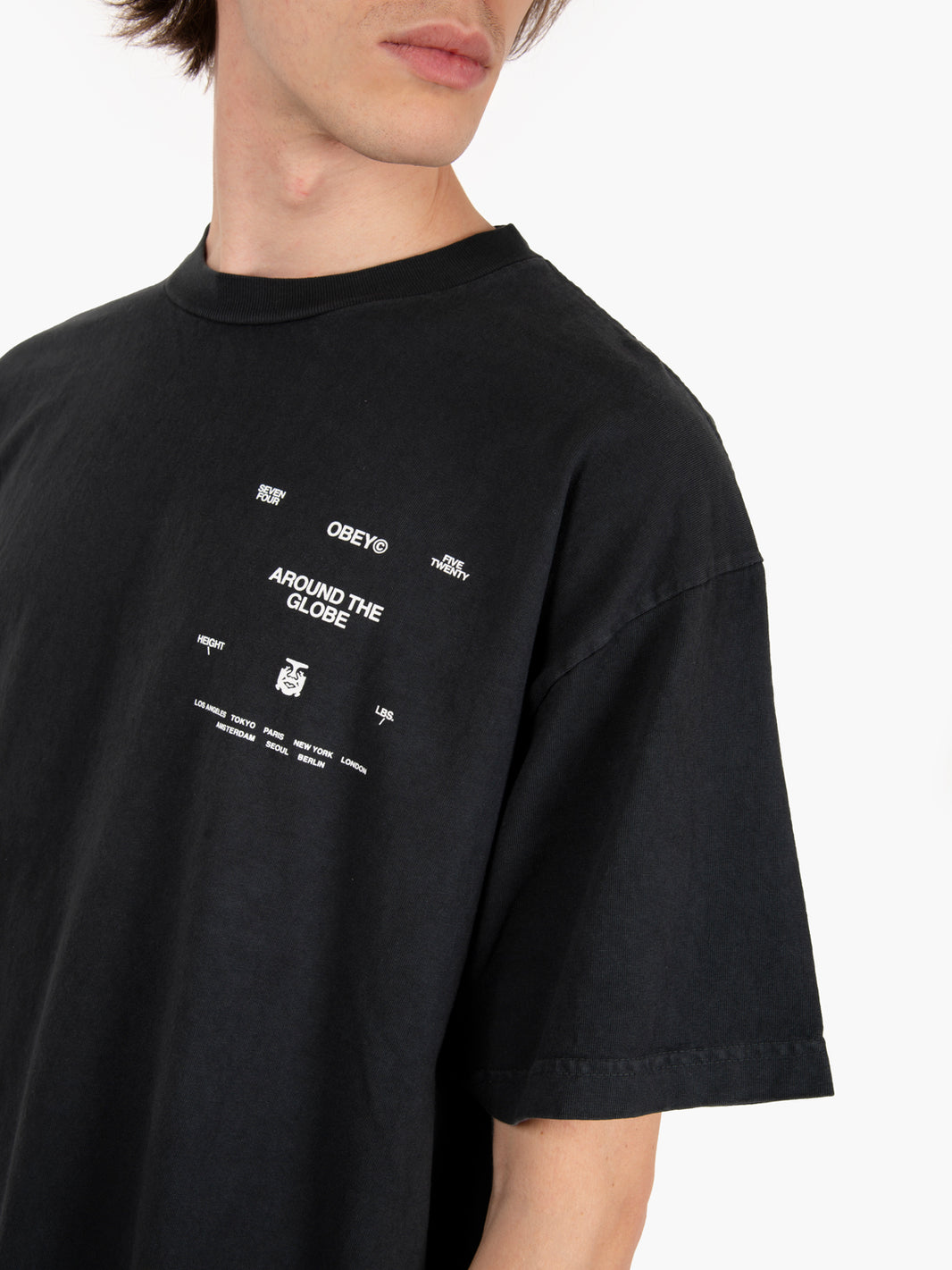 Vintage black "Around the globe" t-shirt
