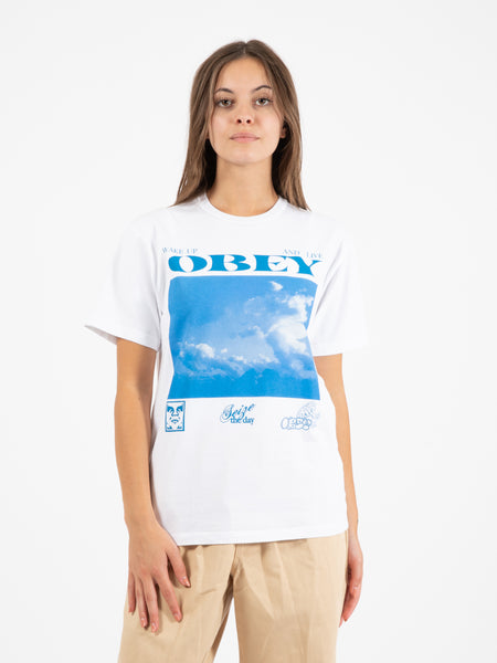 T-shirt Blue Sky pigment choice box tee white