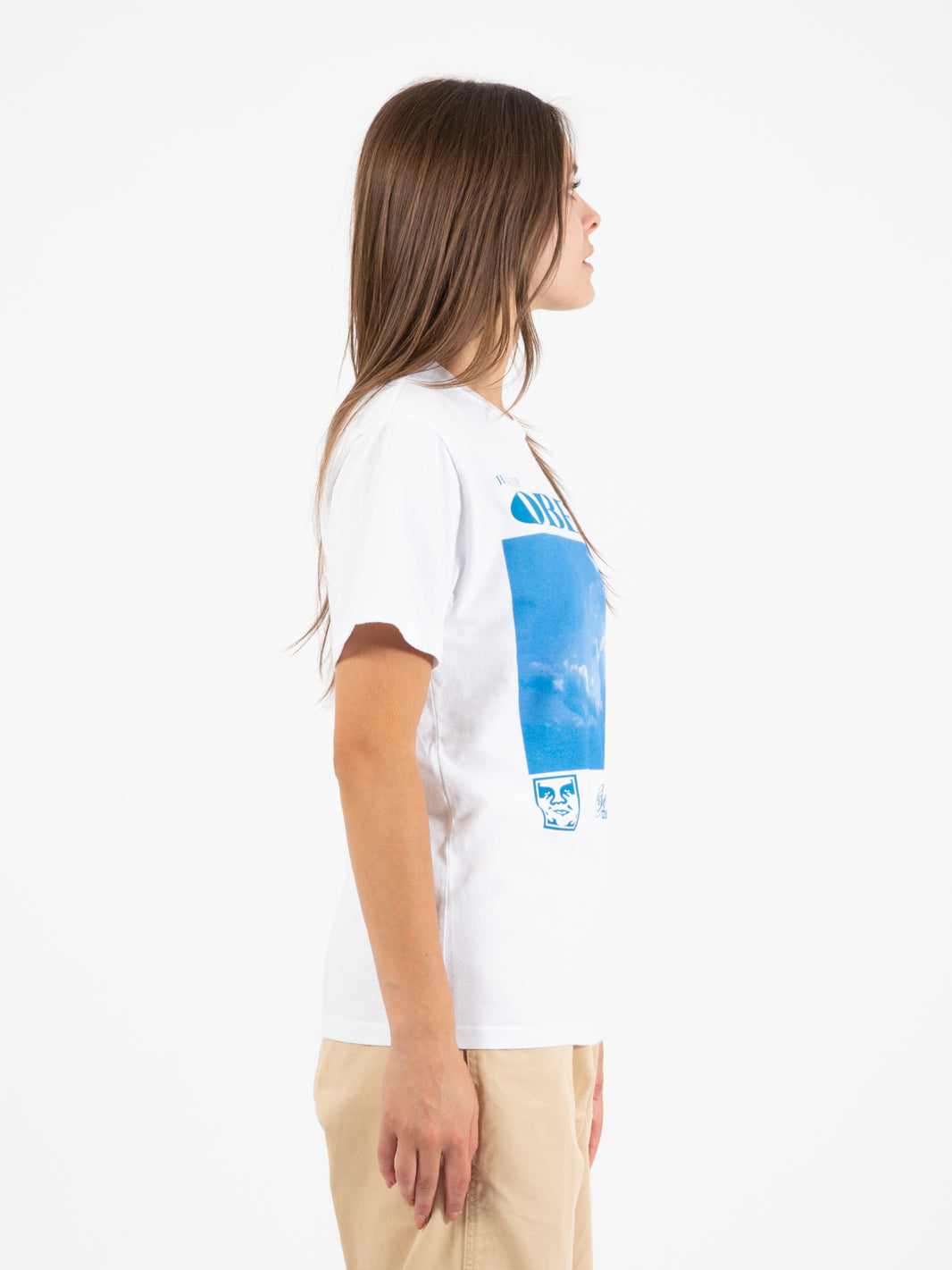 T-shirt Blue Sky pigment choice box tee white
