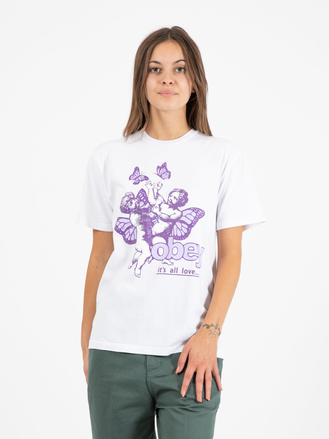 T-shirt Cherubs Its All Love pigment choice box tee white
