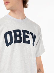 OBEY - T- shirt Collegiate tee heater grey