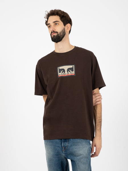 T-shirt con stampa brown