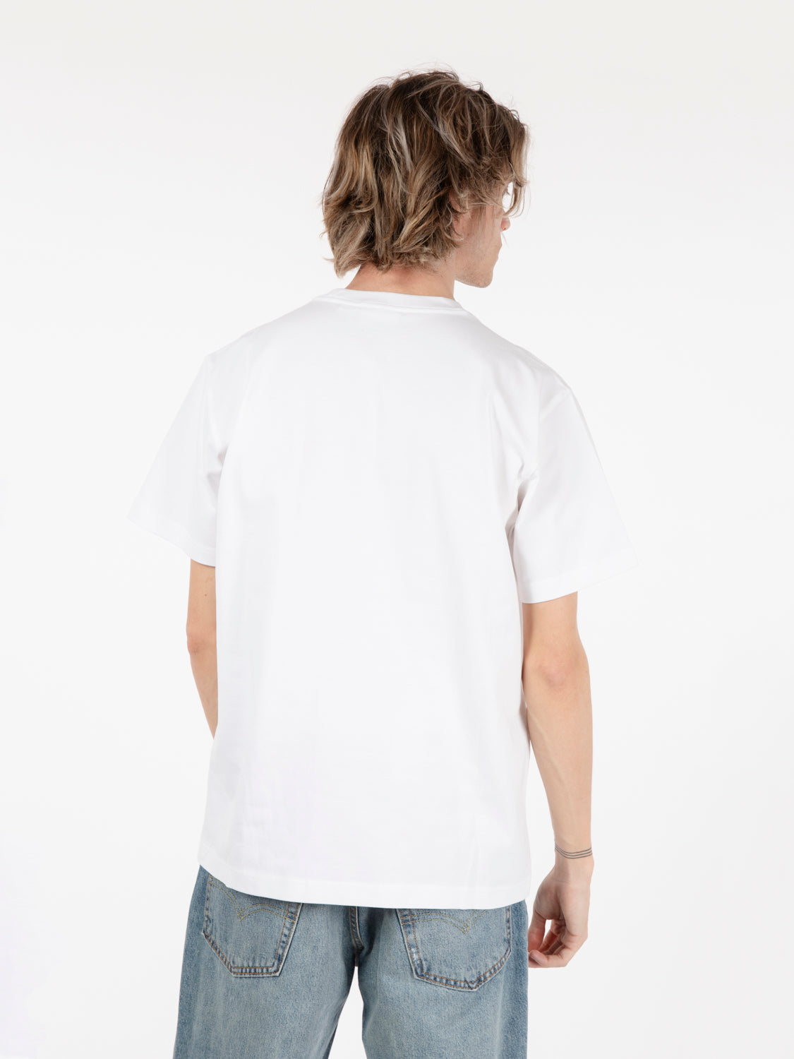 Established Works bold white t-shirt