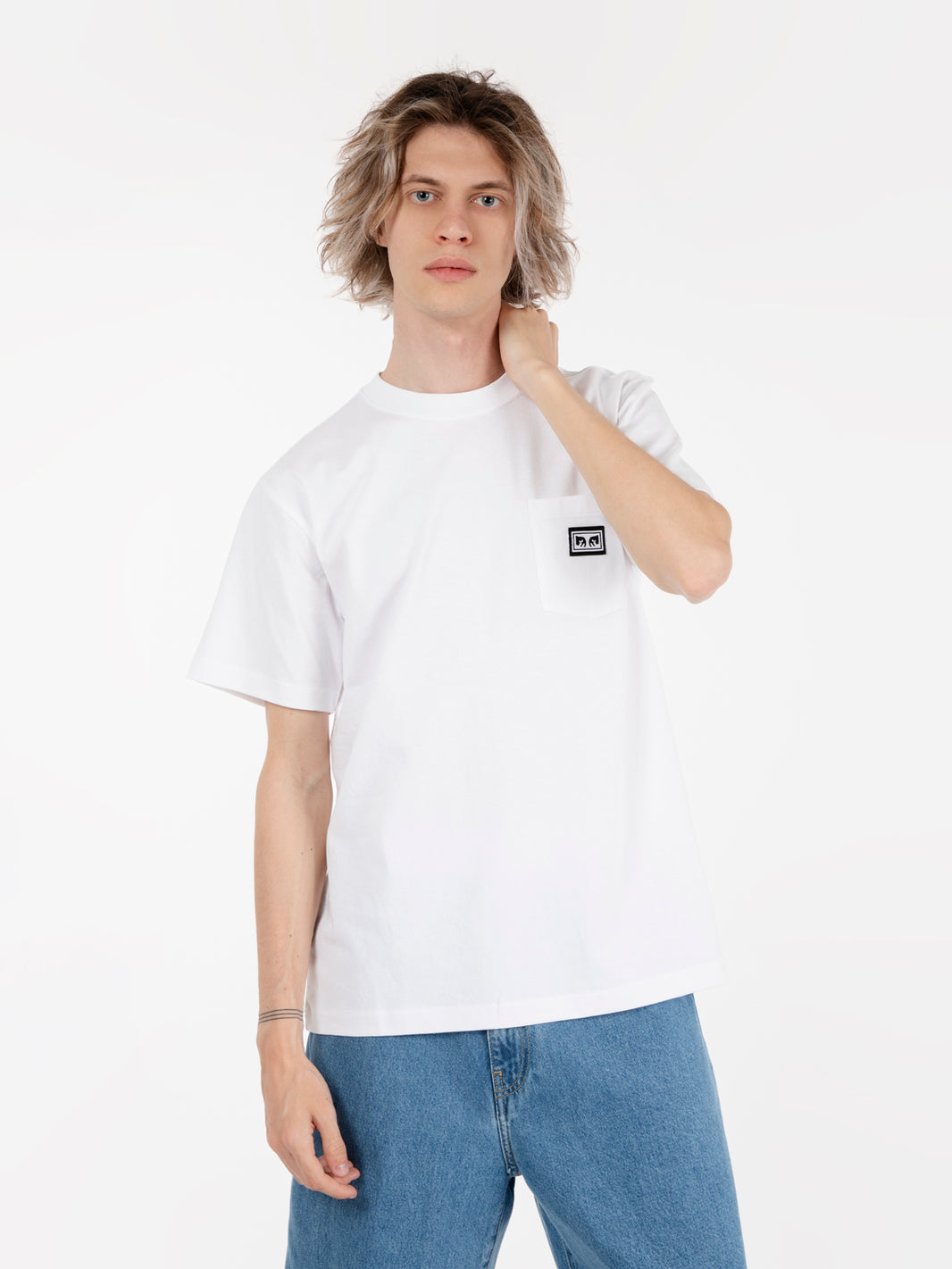 Established works eyes pocket white t-shirt