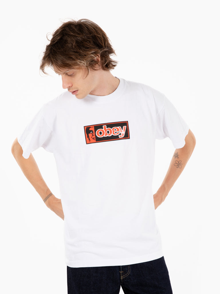 OBEY - T-shirt half icon tee white