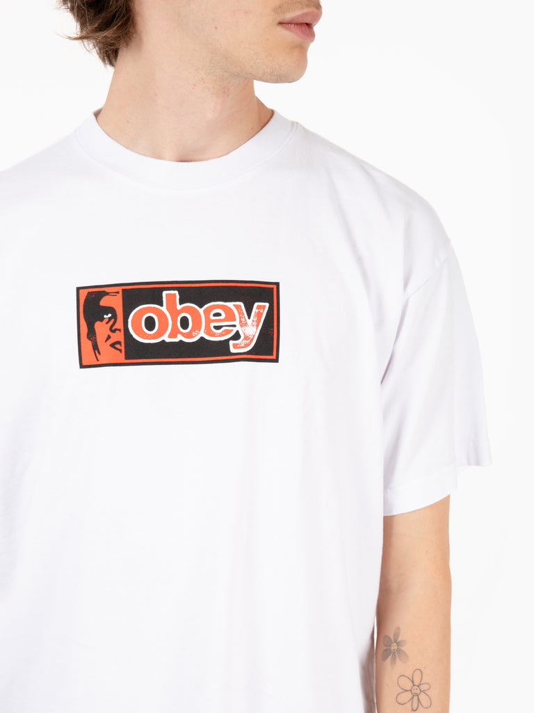 OBEY - T-shirt half icon tee white