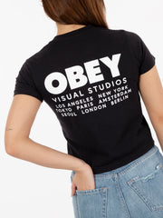 OBEY - T-shirt Kaylin visual studios digital black