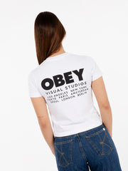 OBEY - T-shirt Kaylin visual studios white