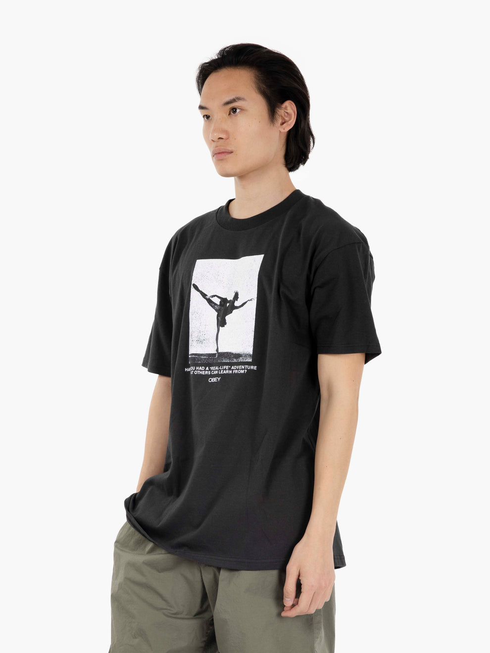 T-shirt "Real Life" Vintage Black