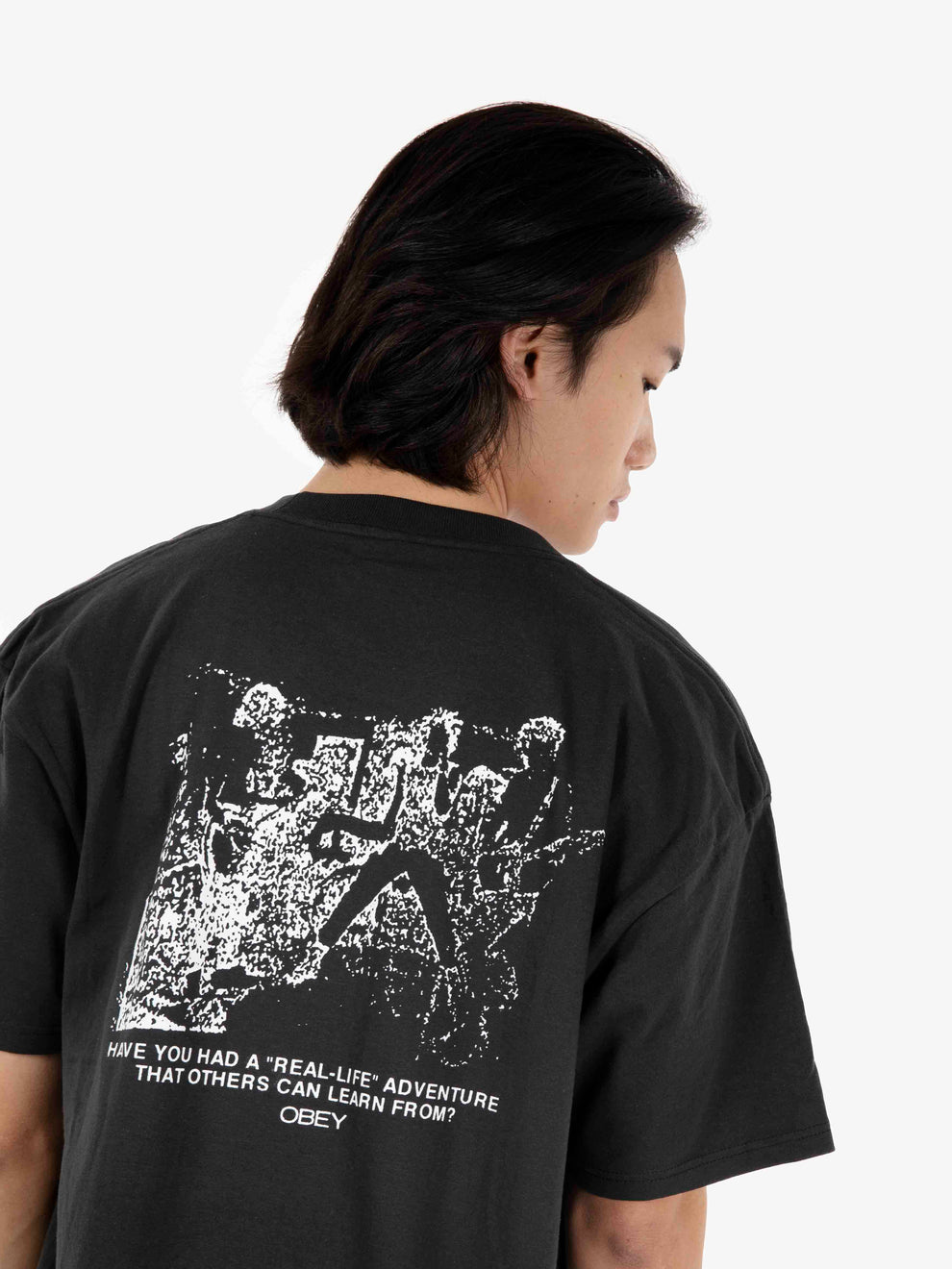 T-shirt "Real Life" Vintage Black