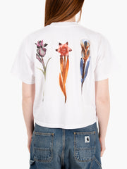 OBEY - T-shirt water color flower white