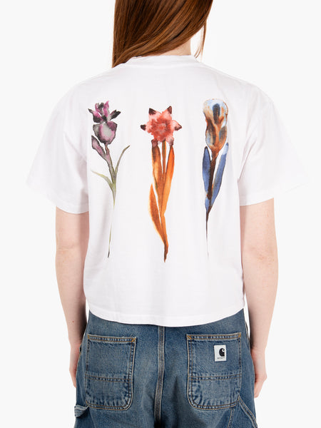 T-shirt water color flower white