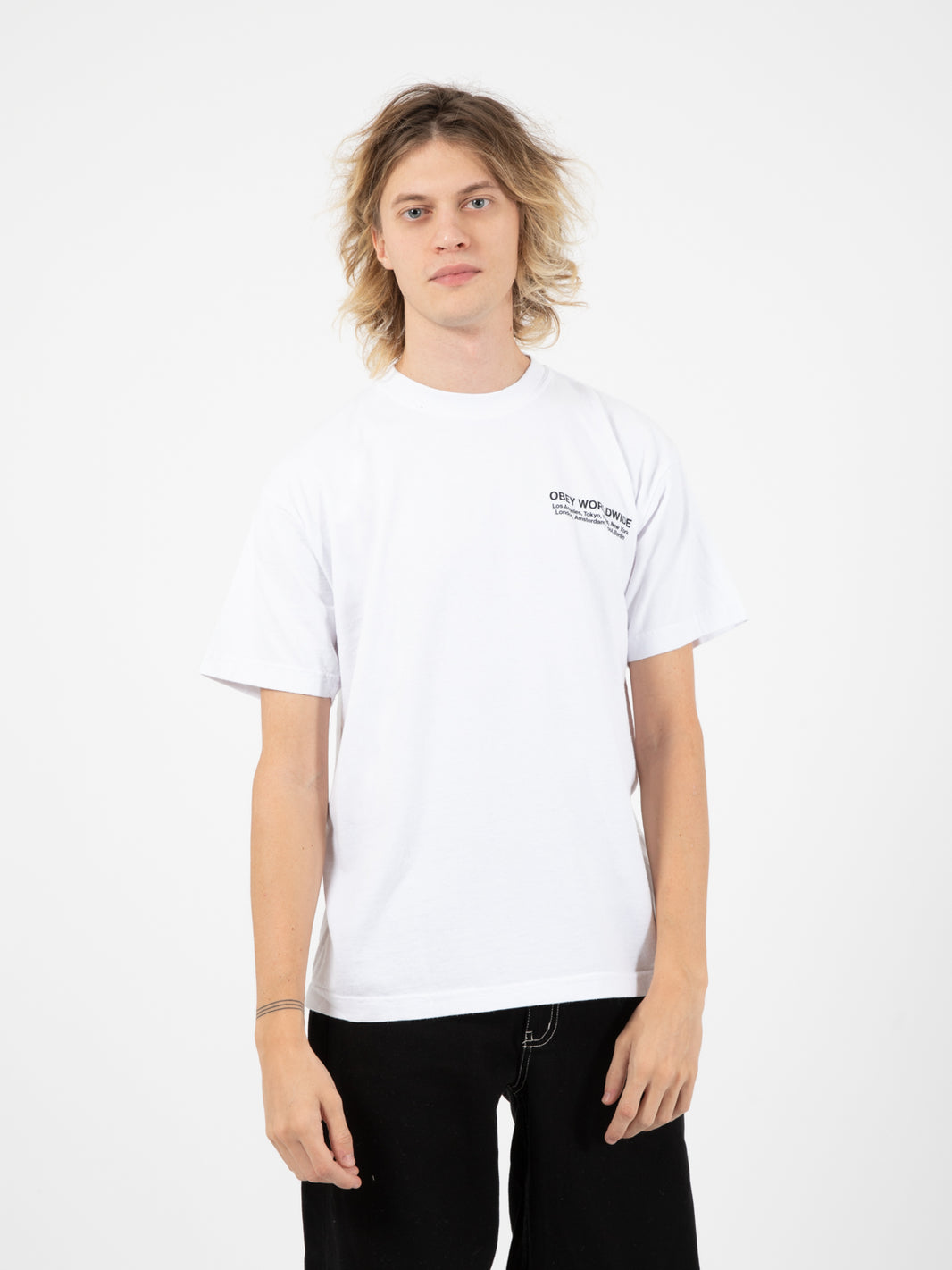 T-shirt Worldwide Cities Heavyweight classic box tee white