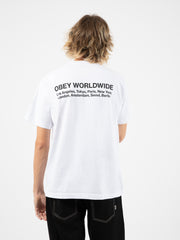OBEY - T-shirt Worldwide Cities Heavyweight classic box tee white