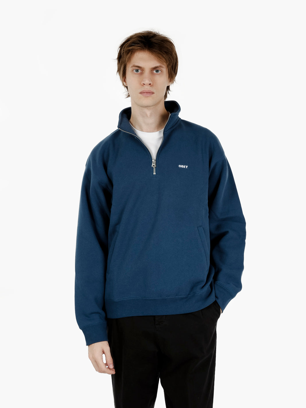 Zip Estabilished Works bold mockneck fleece dark