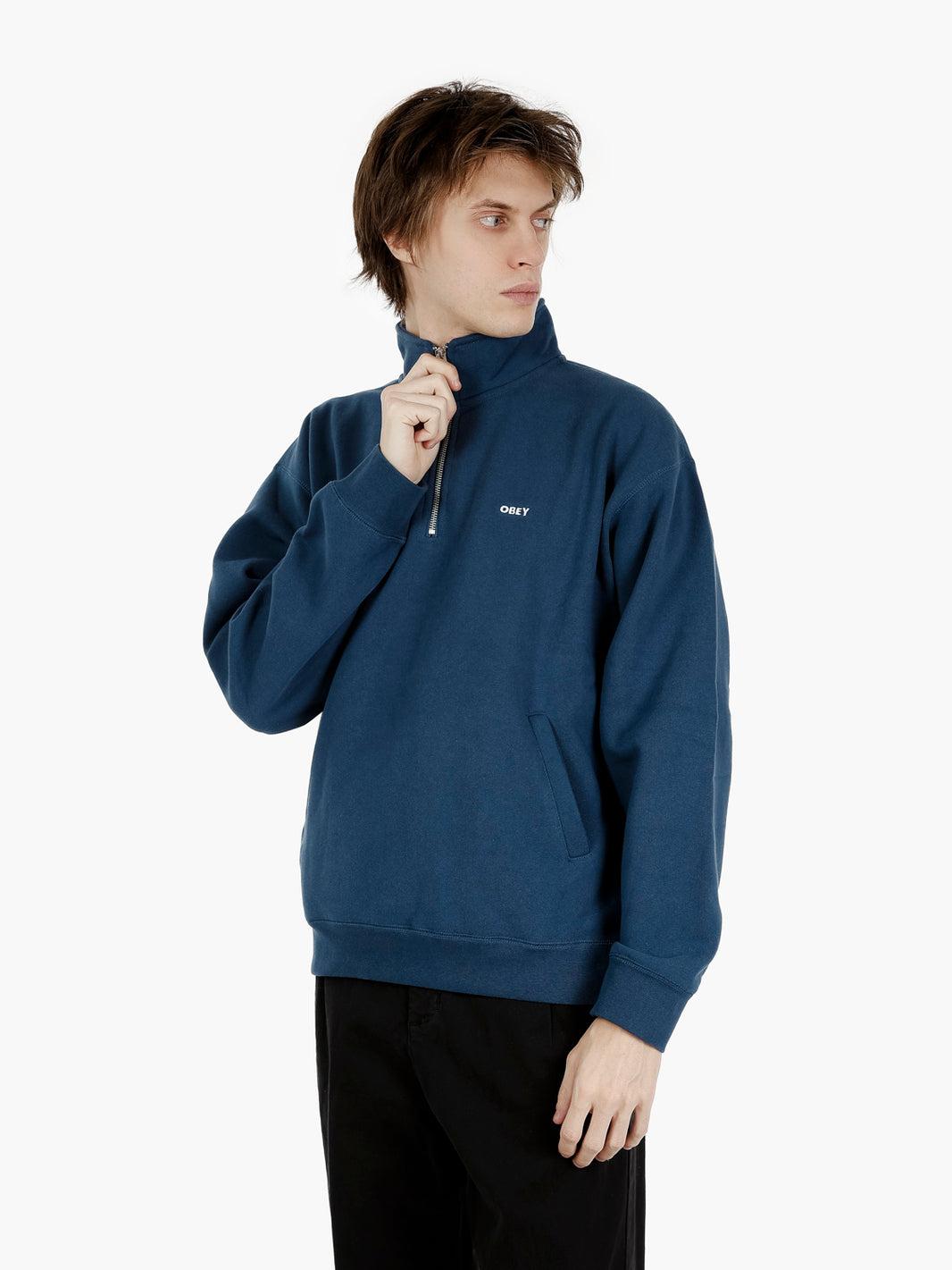 Zip Estabilished Works bold mockneck fleece dark