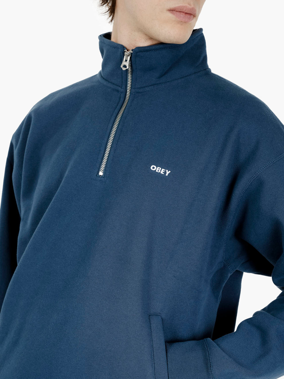 Zip Estabilished Works bold mockneck fleece dark