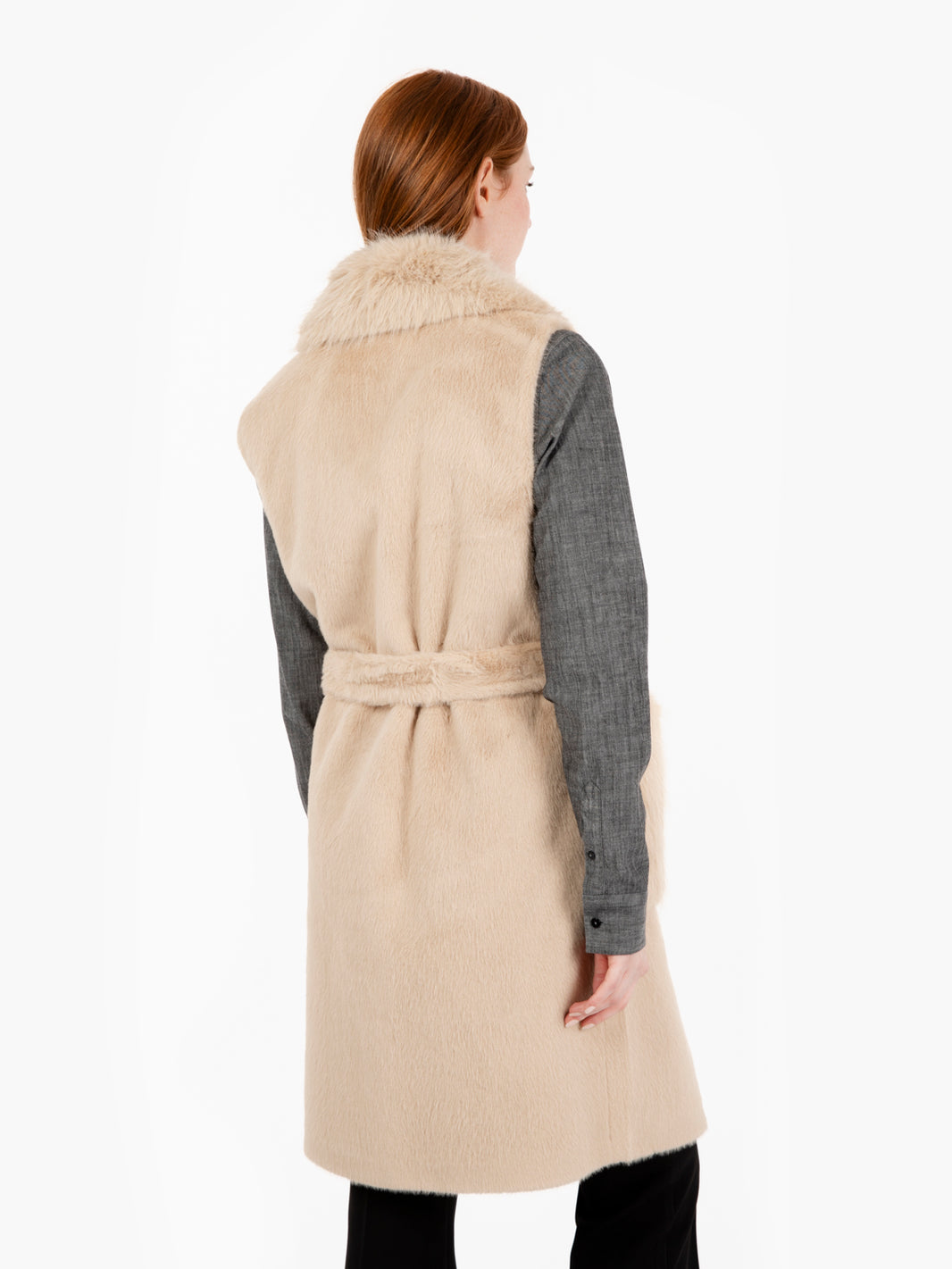 Gilet in ecopelliccia Mimi beige