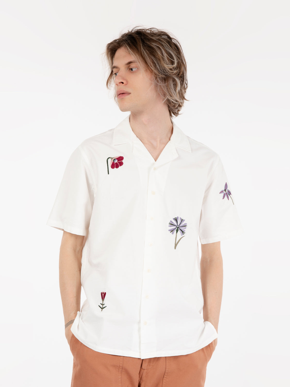 Camicia Aloha Herbier natural off white